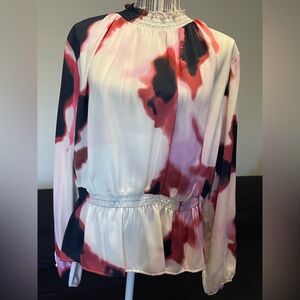 Nine West Pink/Purple Abstract Blouse NWT